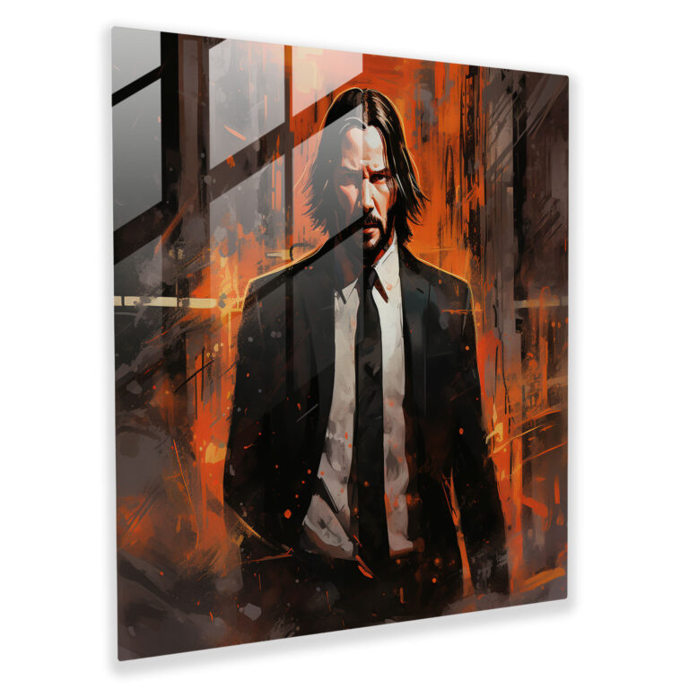 John Wick Glass Print - John Wick, John Wick, Glass Wall Art, Urban