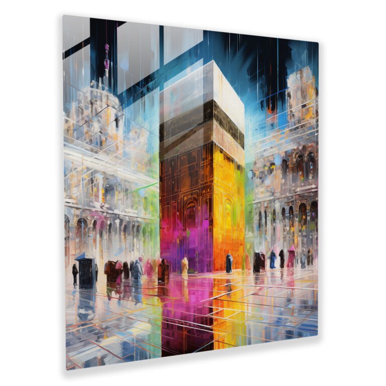 Kaaba Glass Print - Kaaba, Modern Art, Spiritual, Home Decoration