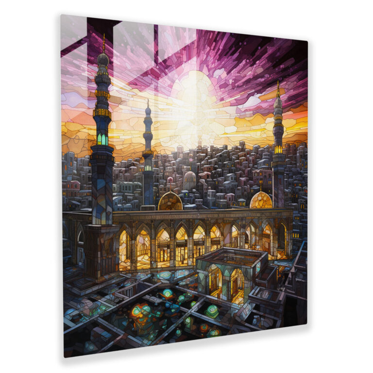 Kaaba Stained Glass Print - Kaaba, Divine Illumination, Kaaba, Spiritual