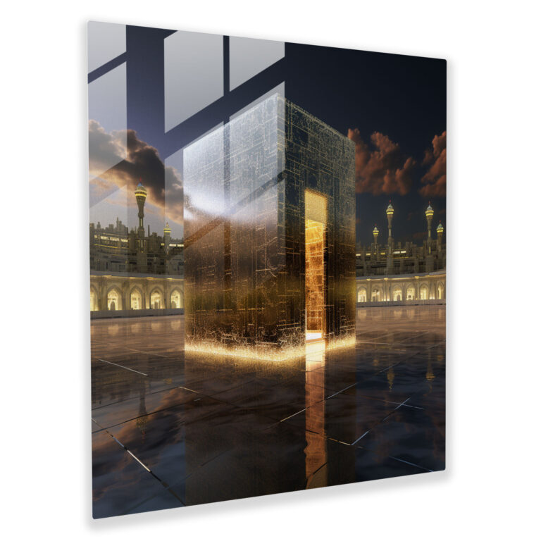 Kaaba Ethereal Glass Print - Kaaba, Wall Decoration, Glass Print, Tranquility
