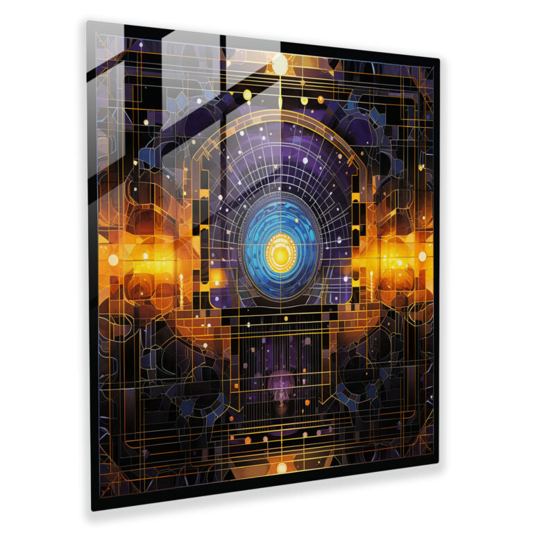 Kaaba Glass Wall Art - Stained Glass-Inspired Print - Kaaba, Glass Print, Islamic Art, Glass Wall Art