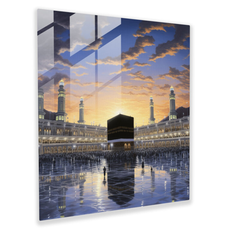 Serene Kaaba Glass Wall Art - Kaaba, Glass Print, Tranquility, Kaaba