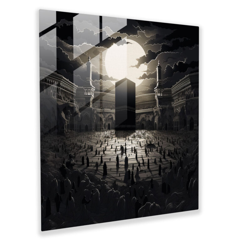 Kaaba Serenity - Glass Wall Art Print - Kaaba, Glass Wall Art, Wall Decoration, Home Decoration