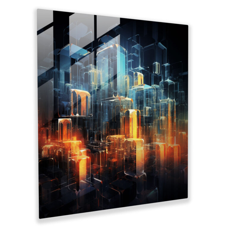 Kaaba Glass Print - Abstract Energy - Kaaba, Home Decoration, Modern Art, Glass Art