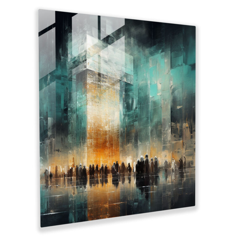 Impressionist Glass Print - Ethereal Kaaba - Kaaba, Kaaba, Ethereal Beauty, Glass Wall Art