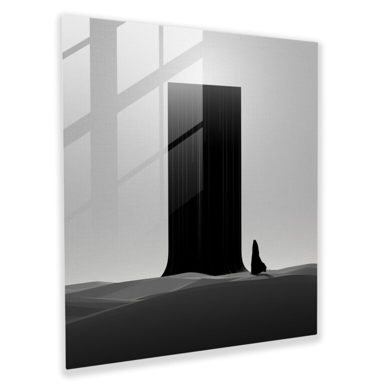 Kaaba Minimalist Glass Print - Kaaba, Glass Wall Art, Wall Decoration, Home Decoration