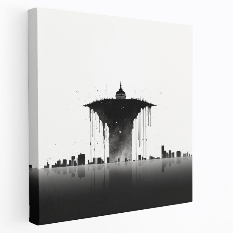 Kaaba Wall Art - Kaaba, Canvas Wall Art, Home Decoration, Minimalist