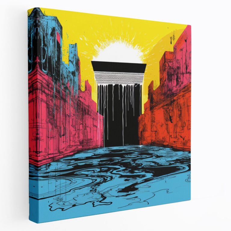 Kaaba Canvas Print - Kaaba, Pop Art, Vibrant Colors, Contemporary Design