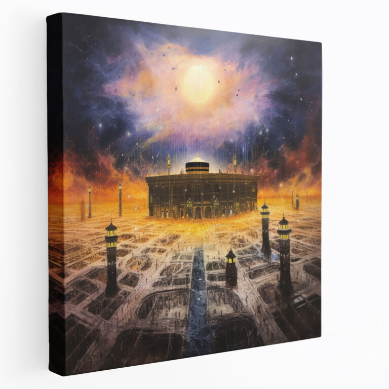 Kaaba Canvas Print - Kaaba, Wall Decoration, Vibrant Colors, Canvas Print