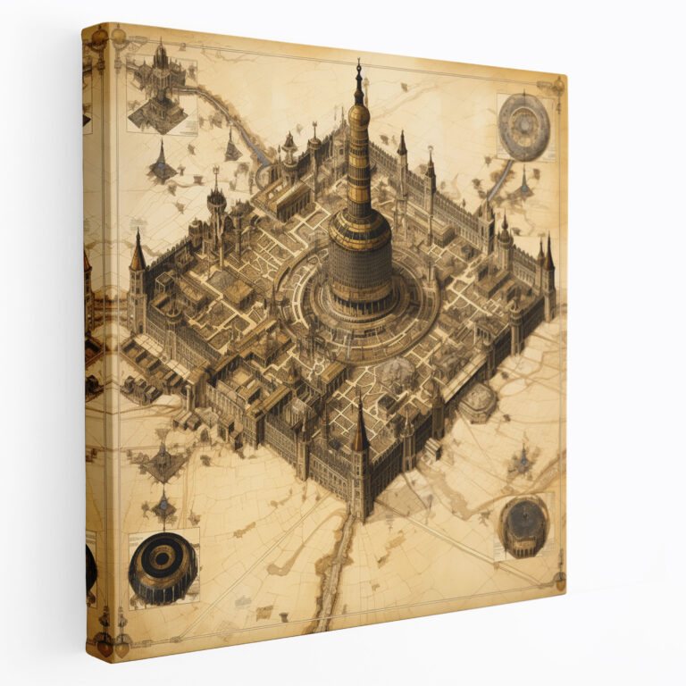 Kaaba Wall Decoration - Kaaba, Antique-Style, Wall Art, Canvas Print