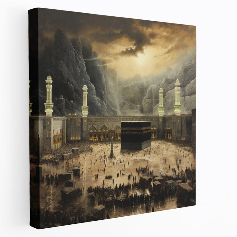 Kaaba Panoramic Wall Art - Kaaba, Majestic Painting, Wall Art, Home Decoration