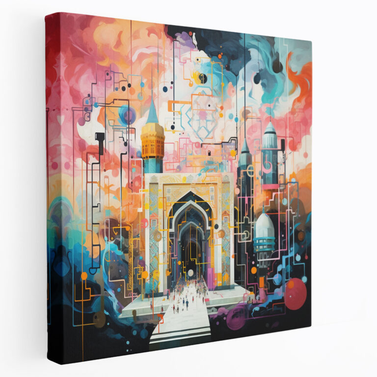 Kaaba Canvas Print - Kaaba, Wall Decoration, Geometric Shapes, Home Decoration