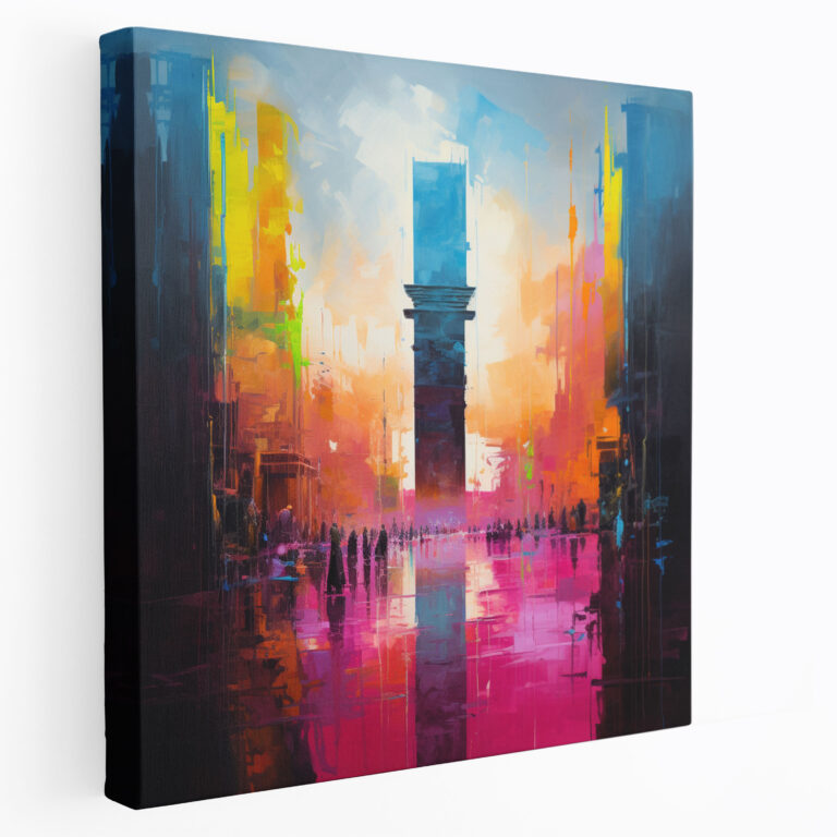 Kaaba Canvas Print - Kaaba, Canvas Print, Bold Brushstrokes, Vibrant Colors