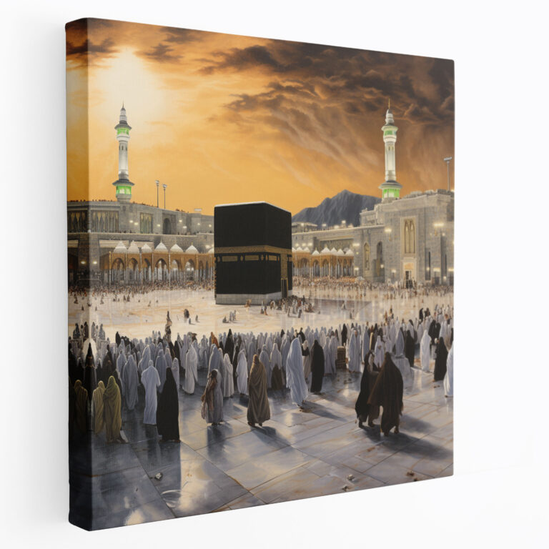 Kaaba Hajj Panoramic Wall Art - Kaaba, Pilgrimage, Canvas, Spiritual Connection