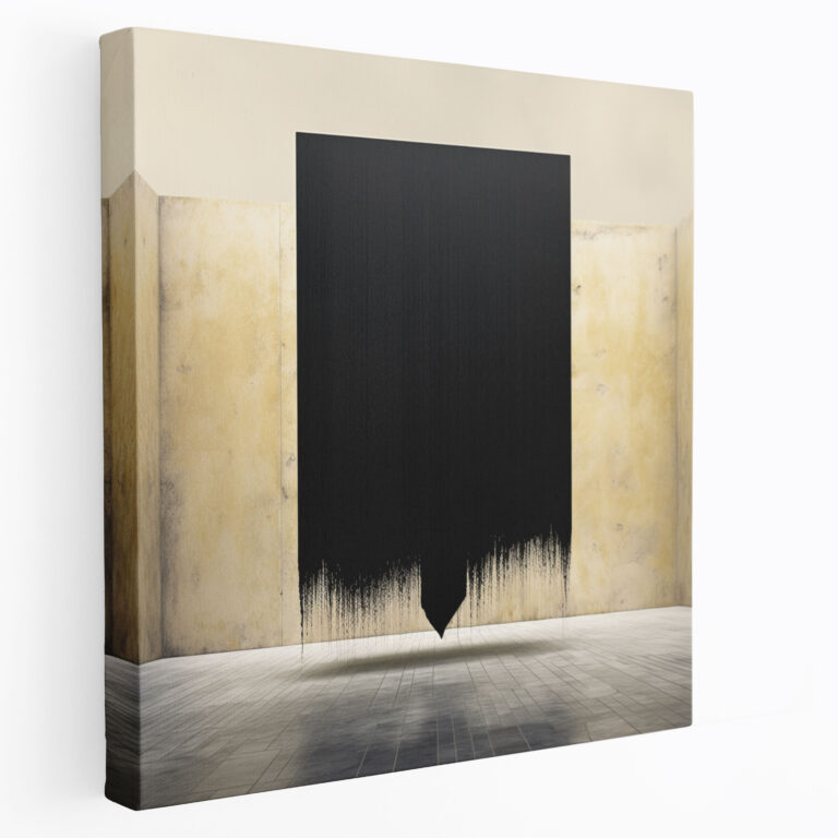 Kaaba Minimalist Wall Decoration - Kaaba, Canvas Wall Art, Clean Lines, Calm