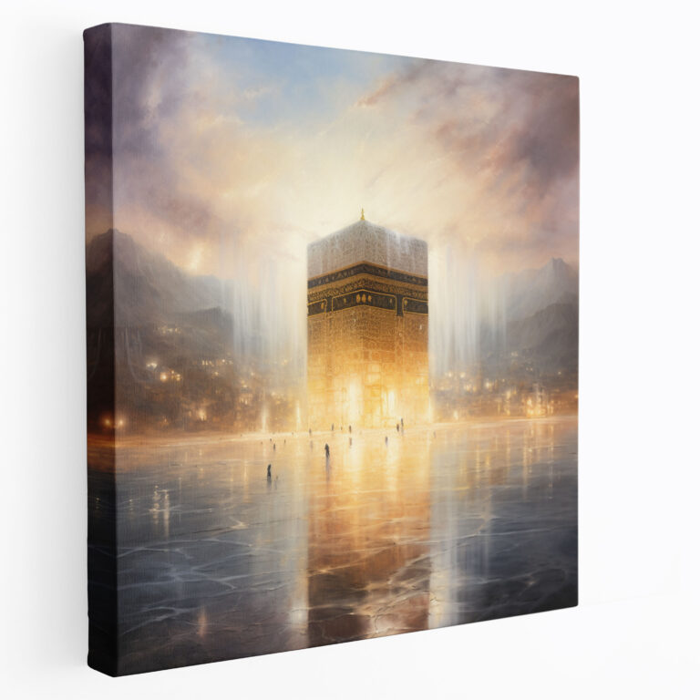 Kaaba Wall Art - Kaaba, Impressionist Painting, Canvas Wall Art, Canvas