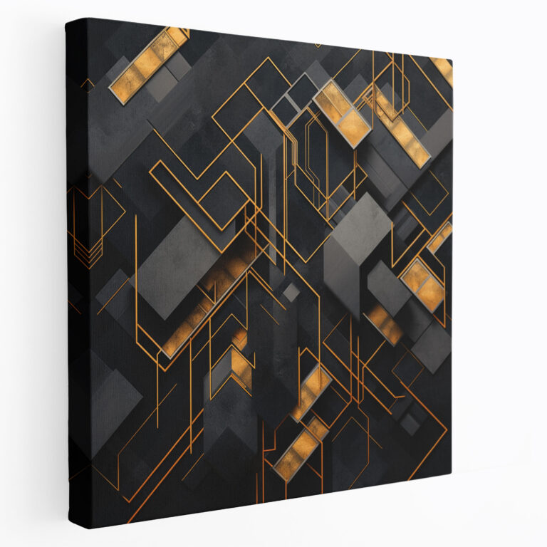 Kaaba Wall Art - Contemporary Geometric Design - Kaaba, Wall Decoration, Kaaba, Architectural Structure