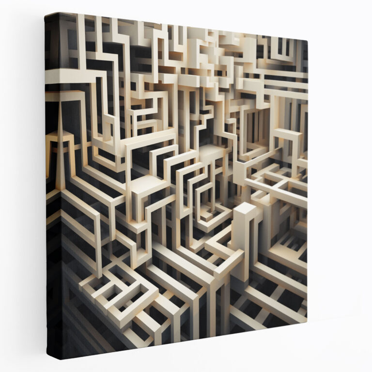 Kaaba Wall Art - Kaaba, Wall Art, Geometric Patterns, Canvas