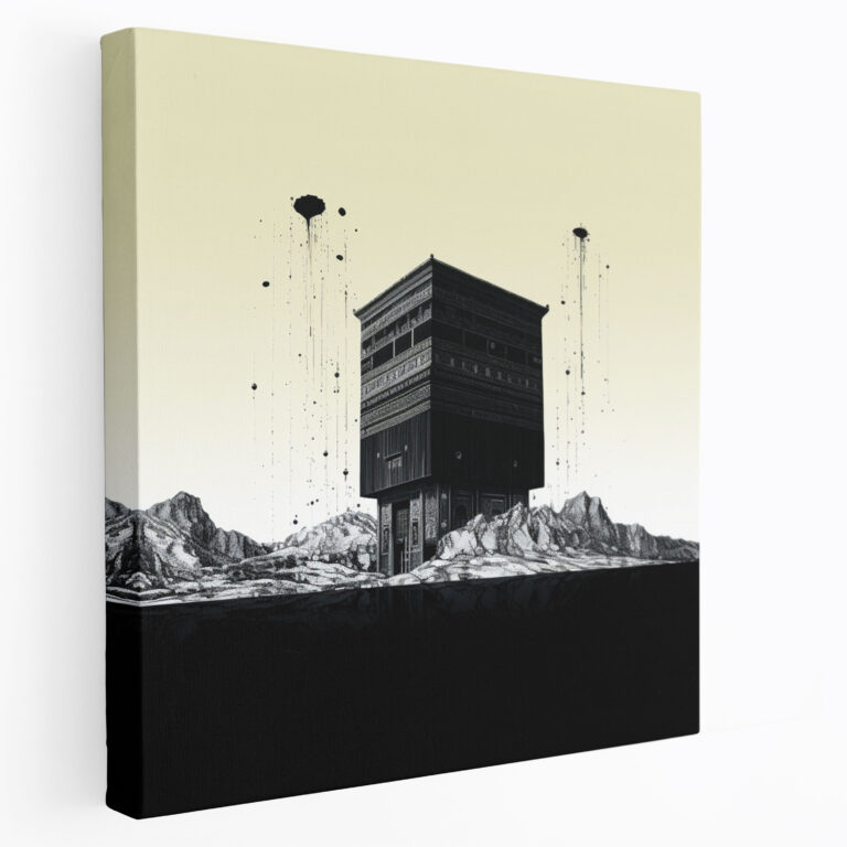 Kaaba Wall Decoration - Kaaba, Minimalist Illustration, Kaaba, Home Decoration