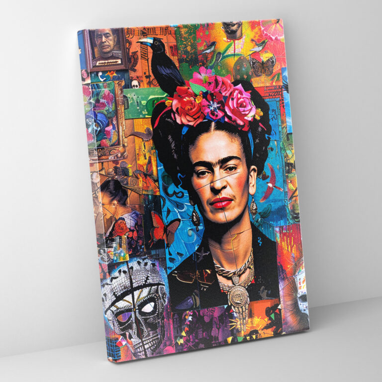 Frida Kahlo Style Canvas Print - Frida Kahlo, Frida Kahlo Style, Canvas Wall Art, Wall Decoration