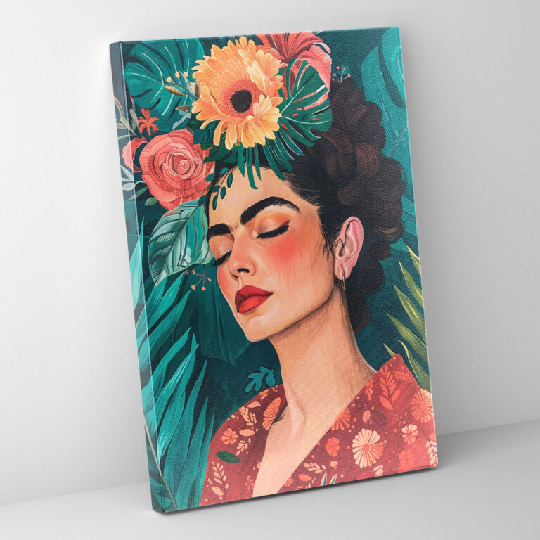 Frida Kahlo Style Wall Decoration - Frida Kahlo, Wall Art, Canvas, Canvas Print