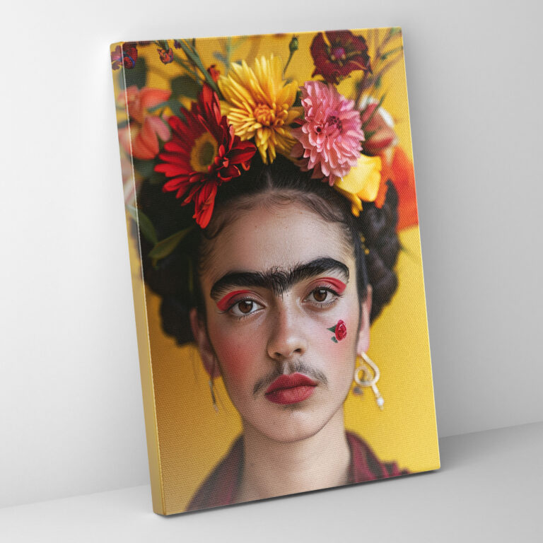 Frida Kahlo Style Canvas Print - Frida Kahlo, Canvas Wall Art, Frida Kahlo Style, Home Decoration