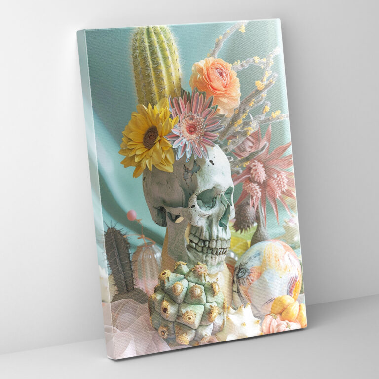 Pastel Frida Kahlo Style Canvas Print - Frida Kahlo, Pastel Colors, Frida Kahlo Style, Surreal