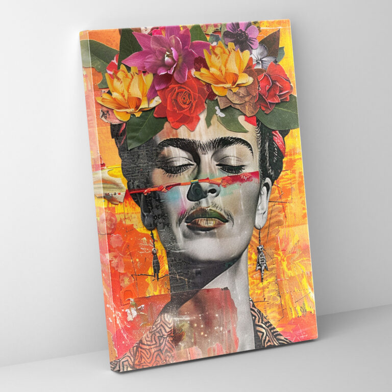 Frida Kahlo Style Wall Art - Frida Kahlo, Canvas Wall Art, Home Decoration, Wall Art