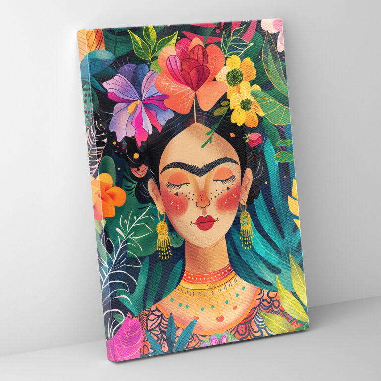 Frida Kahlo Style Canvas Print - Frida Kahlo, Home Decoration, Canvas Print, Frida Kahlo Style