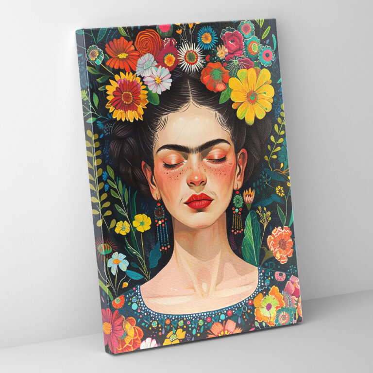 Frida Kahlo Style Canvas Print - Frida Kahlo, Wall Art, Home Decoration, Frida Kahlo Style