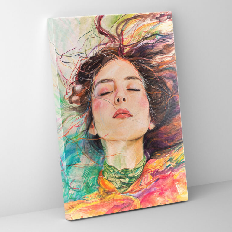 Frida Kahlo Style Canvas Print - Frida Kahlo, Wall Art, Canvas Print, Canvas