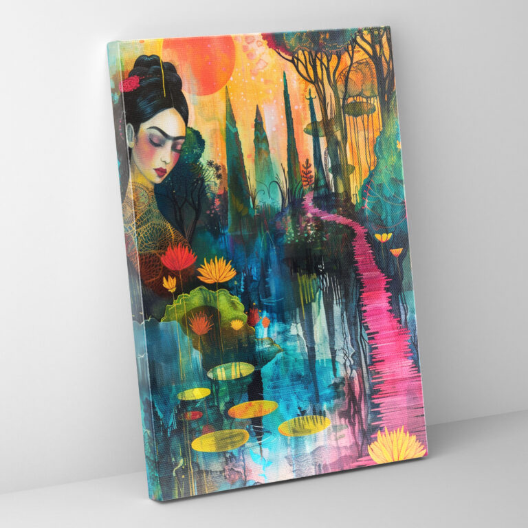 Frida Kahlo Style Wall Art - Frida Kahlo, Wall Art, Frida Kahlo Style, Canvas Wall Art