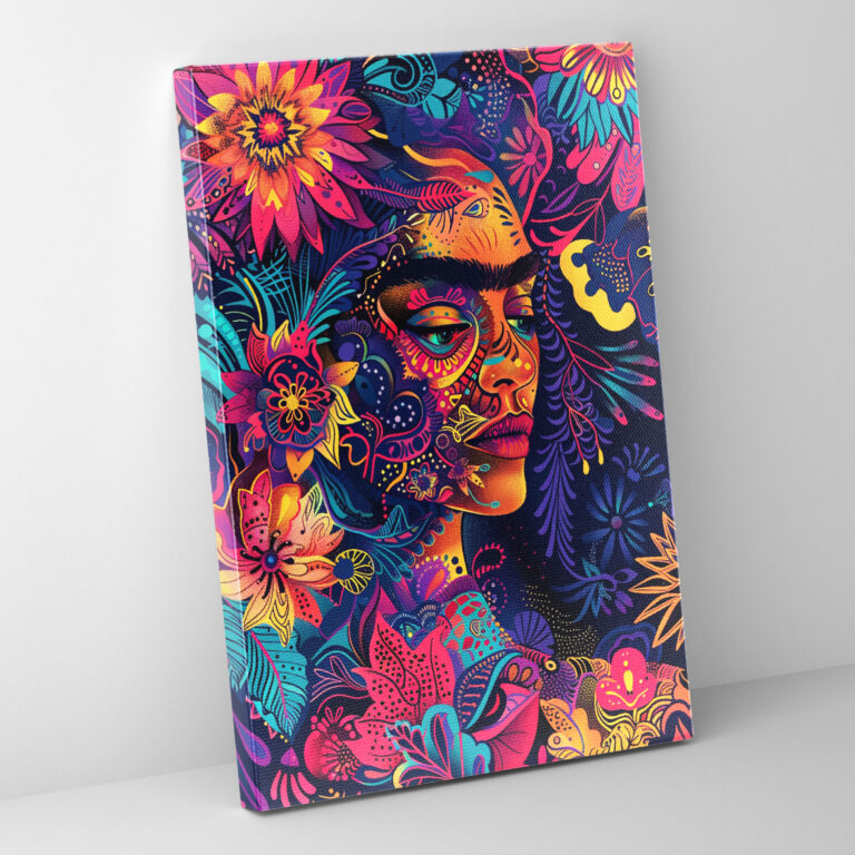 Frida Kahlo Style Canvas Print - Frida Kahlo, Canvas Wall Art, Canvas Print, Home Decoration