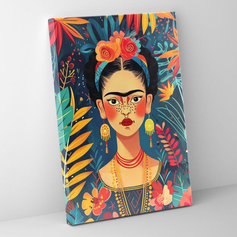 Frida Kahlo Style Wall Art - Frida Kahlo, Canvas, Wall Decoration, Wall Art