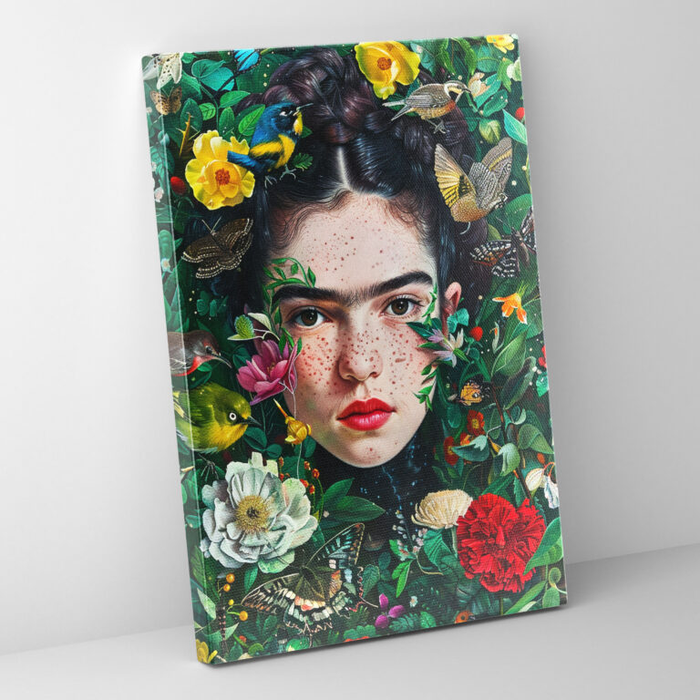 Frida Kahlo Style Wall Art - Frida Kahlo, Canvas Print, Wall Art, Wall Decoration