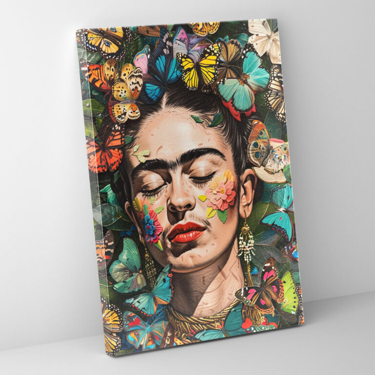 Frida Kahlo Style Artistic Canvas Print - Frida Kahlo, Canvas Print, Wall Art, Artistic