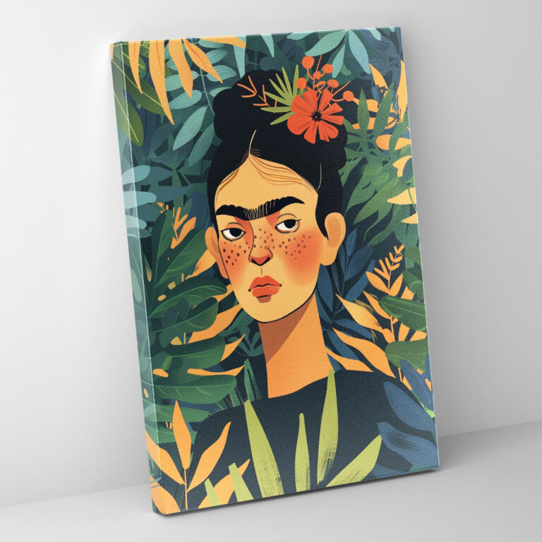 Frida Kahlo Style Botanical Wall Art - Frida Kahlo, Wall Art, Botanical, Canvas Print