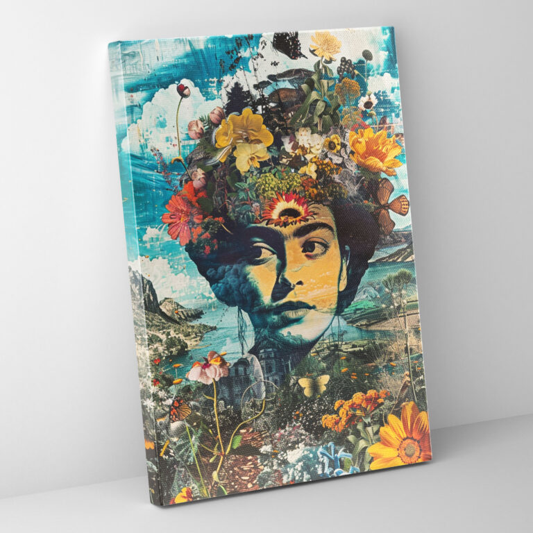 Frida Kahlo Style Surrealist Wall Art - Frida Kahlo, Surrealist, Canvas Print, Home Decoration