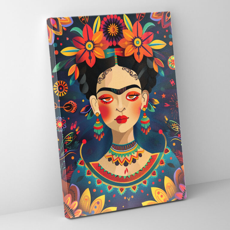 Frida Kahlo Style Canvas Print - Frida Kahlo, Wall Decoration, Canvas Wall Art, Wall Art