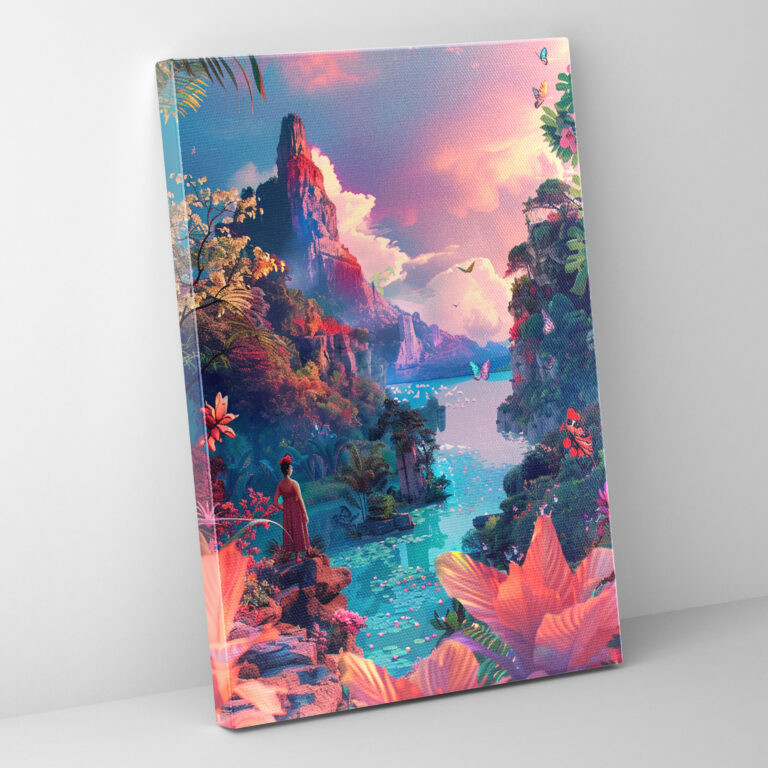 Frida Kahlo Style Canvas Print - Frida Kahlo, Wall Art, Home Decoration, Canvas