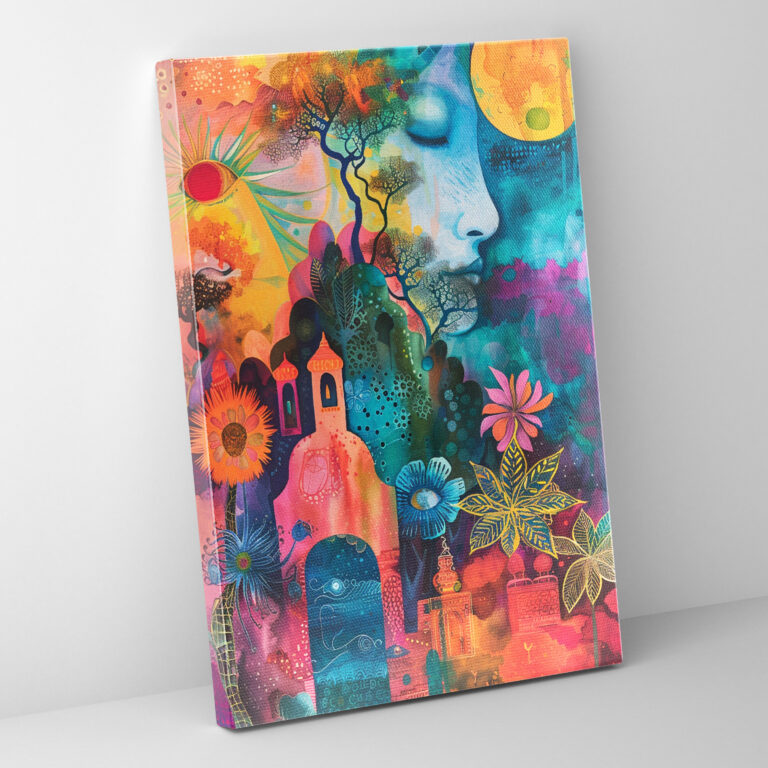 Frida Kahlo Style Wall Art - Frida Kahlo, Frida Kahlo Style, Home Decoration, Canvas Wall Art