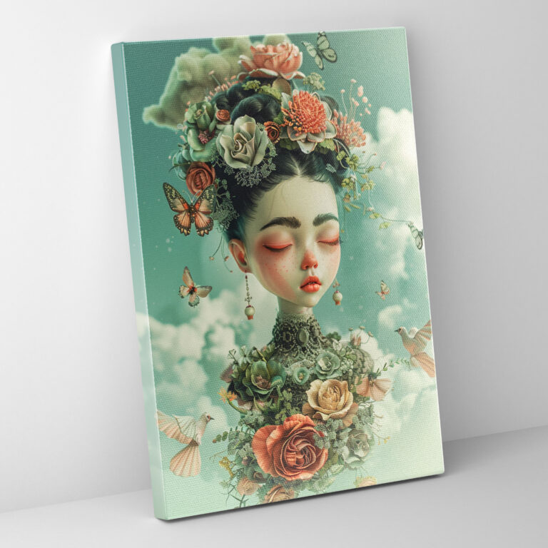 Frida Kahlo Style Wall Art - Frida Kahlo, Canvas Wall Art, Frida Kahlo Style, Wall Art