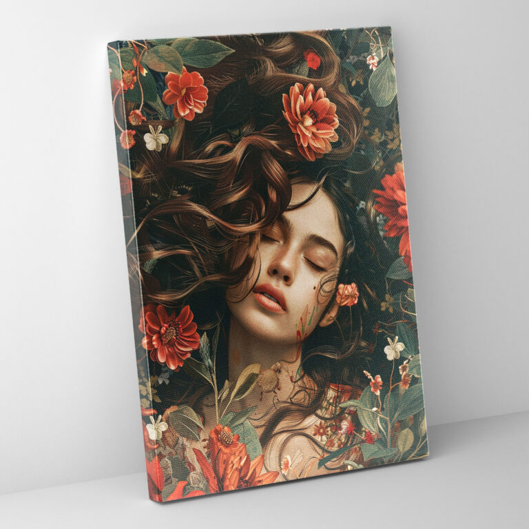Frida Kahlo Style Wall Art - Frida Kahlo, Frida Kahlo Style, Canvas Wall Art, Canvas Print