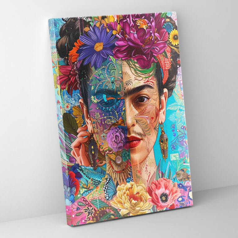 Frida Kahlo Style Wall Art - Frida Kahlo, Frida Kahlo Style, Canvas Wall Art, Home Decoration