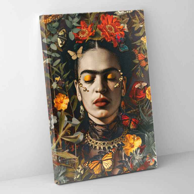 Frida Kahlo Style Wall Art - Frida Kahlo, Wall Decoration, Canvas Wall Art, Frida Kahlo Style