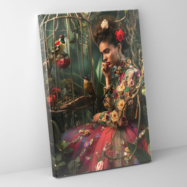 Frida Kahlo Style Wall Art - Frida Kahlo, Home Decoration, Wall Decoration, Canvas