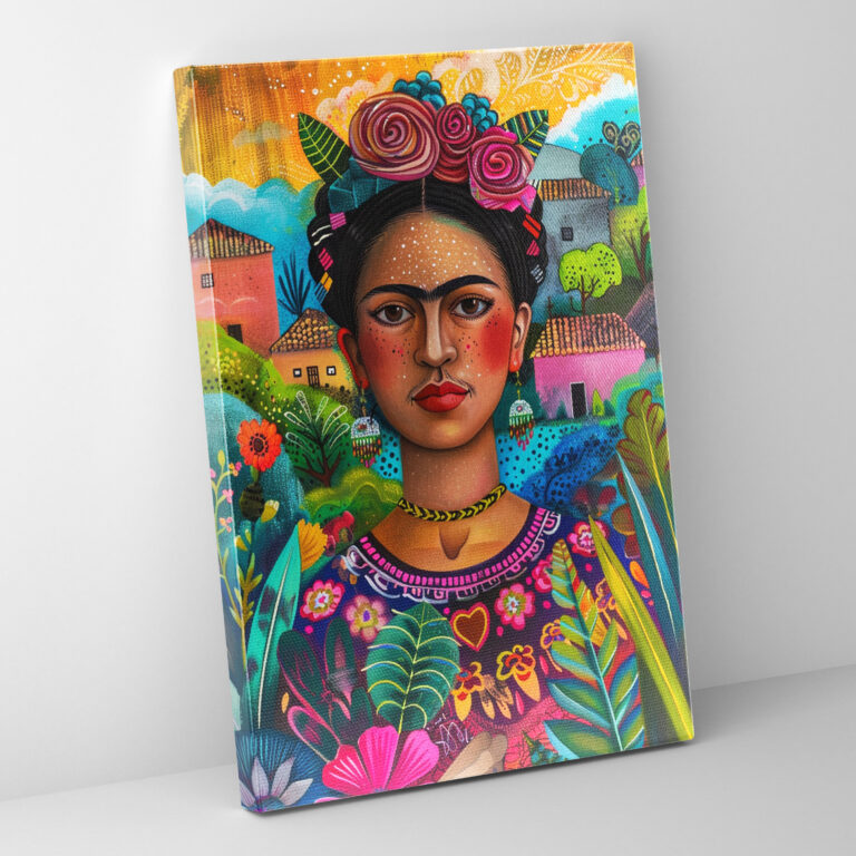 Frida Kahlo Style Canvas Wall Art - Frida Kahlo, Wall Art, Wall Decoration, Frida Kahlo Style