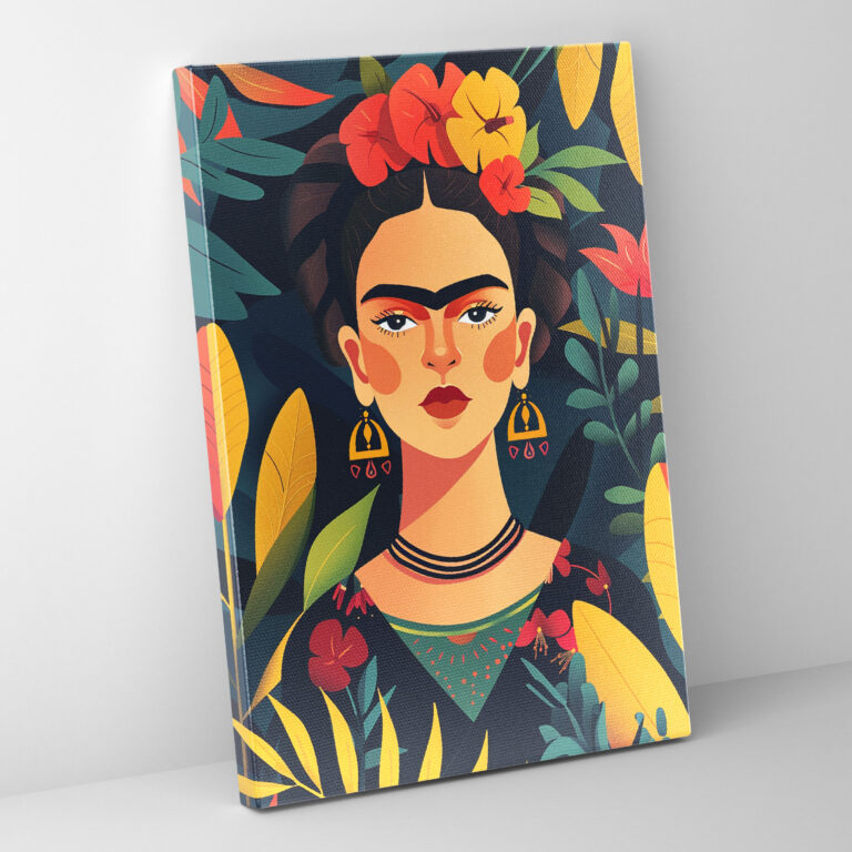 Frida Kahlo Style Canvas Print - Frida Kahlo, Canvas Print, Wall Art, Home Decoration