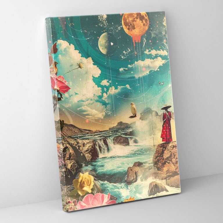 Frida Kahlo Style Canvas Print - Frida Kahlo, Canvas Wall Art, Canvas, Wall Decoration