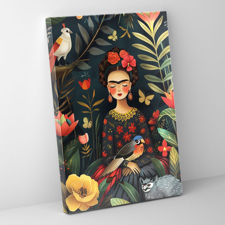Frida Kahlo Style Canvas Print - Frida Kahlo, Canvas Wall Art, Canvas, Wall Art